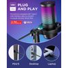 Gaming USB Microphone with Noise Cancellation for Streaming & PC