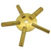 Clock Winding Keys Brass Spider odd/Even Pair Ten Sizes Key Wind Old Clocks 10 Sizes