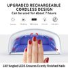 Rechargeable UV LED Nail Lamp, Professional Cordless UV Light for Nails Nail Lamp Machine with Automatic Sensor, 5 Timer Setting Fast Nail Light Curing Lamp for Salon & Home