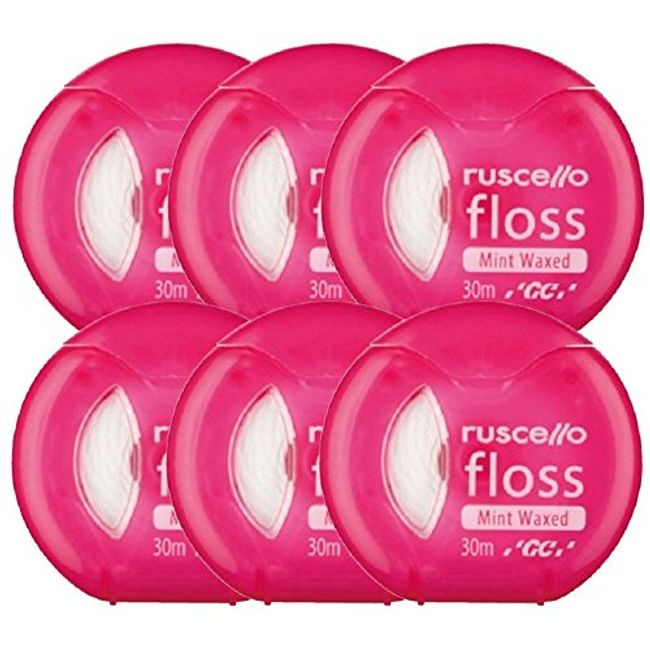 GC Dental Lucero Floss Mint Wax 6 Count Pink