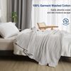 PHF 100% Cotton Waffle Weave Blanket Queen Size for Bed, Lightweight Washed C...