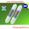 2XT40 Inline Carbon Filter Coconut 2"X10" RO Water Filter System Omnipure