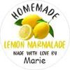 39 Personalised Lemon Marmalade Jar Labels, Stickers