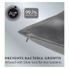 Silver Cloud Charcoal Satin Pillowcase Infused with Silver Ions
