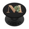 gold plants noble letter M initial letter M PopSockets Swappable PopGrip