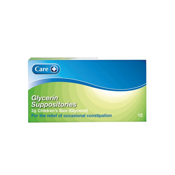 Care Children Constipation Relief Suppositories, Glycerin Suppositories - 12S (2g Glycerol), 155513