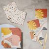 Creative Converting Artisan Napkins, 6.5", Yellow, Orange, Pink, Grey, and Red