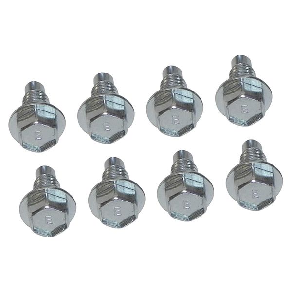 Inline Tube Replacement for 1964-77 Pontiac GTO Firebird Chrome Valve Cover Bolts 8pc Silver Zinc 9/16" Long