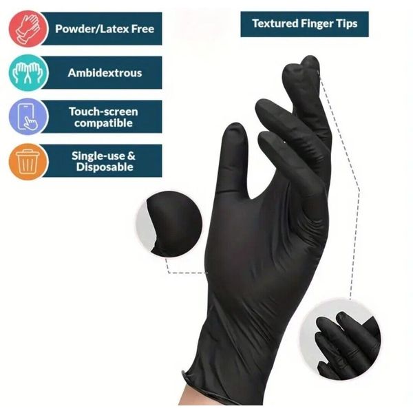 Disposal Gloves heavy-duty nitrile work use/home mechanic/ health and beauty use