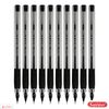 SAINO 10 x 0.7mm Tip Tri-Fit Triangular BLACK Ballpoint Pens Smooth Fine Writing