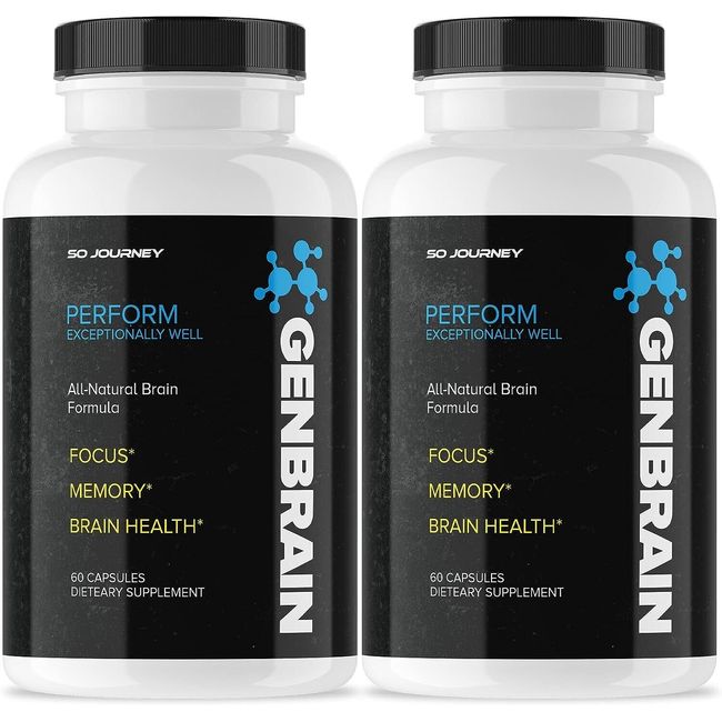 Genbrain Advanced Brain Formula, Memory & Focus Advanced Formula (120 Capsules)