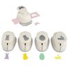 MCE-Commerce Easter Motif Punch Set, 2.54 cm, 5 Pieces, White, 5X 2,54 cm