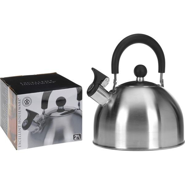 Abrus® Whistling Tea Kettle for Stovetop - 2.5L Stainless Steel Hot Water Kettle Tea Pot for Electric, Ceramic or Gas Stovetop