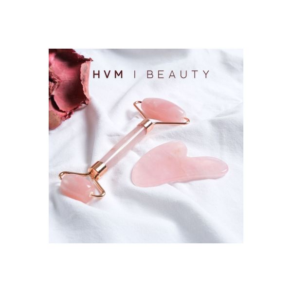 Pembe Kuvars Face Roller Ve Gua Sha 2'li Set