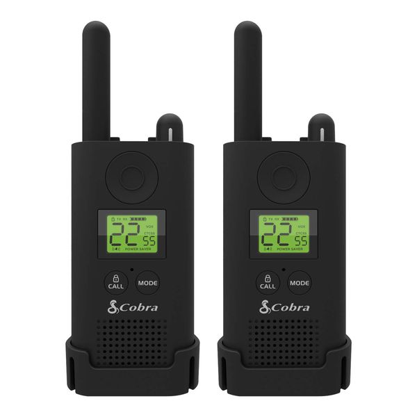 Cobra PX500 Walkie Talkies Pro Business Two-Way Radios (Pair), Black