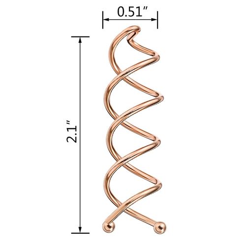 Spiral Bobby Pins 10 Pack Spin Pins, Spiral Hair Clip Spin Clip Bun Stick Pick for DIY Hair Style, Messy Bun Tool, Perfect Small Bun Bobbypins Bobbie Fashion (Rose Gold)