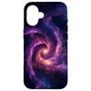 iPhone 16 Pink Particle Spiral Lights Fog Space Case