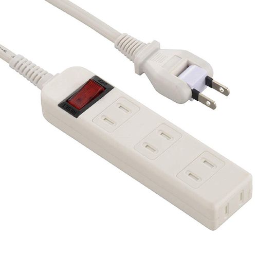 Ohm OHM Safety Tap with Breaker, 4 Counts, 9.8 ft (3 m), White HS-TV43S-W