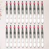 Lurrose 24pcs Flat Tip Tweezers Silver Stainless Steel Eyebrow Tweezer Hair Plucker for Hair and Eyebrows
