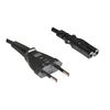 DINIC Netzkabel/Stromkabel 2pol Typ C Schweiz auf C7, SEV, 1,80m