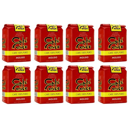 Cafe Rico Ground Regular Puerto Rican Coffee, 14 Ounce Bag (8 Bags)