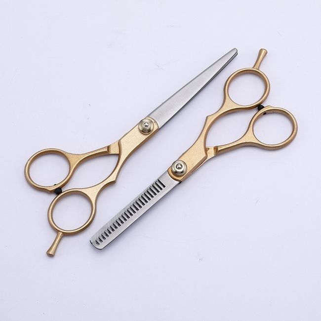 Gold Professional 6 Salon Hair Cutting Scissors Thinner Barber