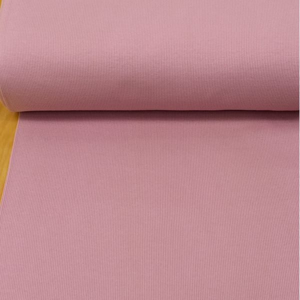 MAGAM-Stoffe Laura Cuff Fabric Chunky Knit Plain Organic Sold by the Metre 50 cm (04th Dusky Pink Light/Blush)