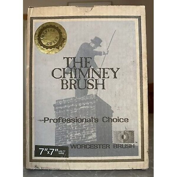 Vintage Worcester Brush Chimney Brush Professionals Choice 7”x7” Square Open Box