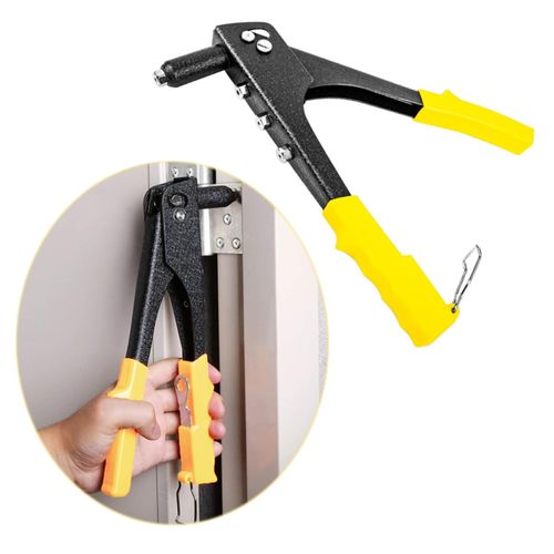 PACKOVE Single Handle Manual Rivet Tool for Various Anti-Slip Design Sturdy Construction for Household Use and DIY Projects