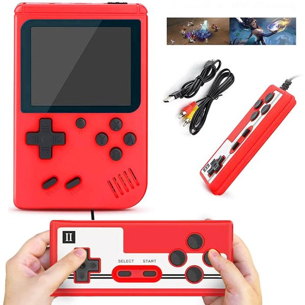 Handheld Game Console, Retro Portable Video Game Console with 400 Classical FC Games 3.0-Inch Screen 1020mAh Rechargeable Battery Support for TV Connection Easter Day Gifts (Red)