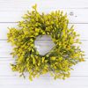 Floral Candle Ring Yellow Array Astilbe Flowers 3 in Inside Ring 10 in Overall