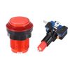 uxcell Game Push Button 33.5mm Round 12V LED Light Push Button Switch with Micro Switch for Arcade Video Games 5 Colors 5 Pcs