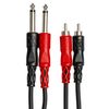 Hosa Stereo Intercon Dual 1/4ints to Dual Rca2m