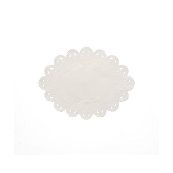Shimojima 004716039 Lace Paper, White, Oval Shape, No. 9