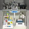 2 Pack  Under Sink Organizer 2-Tier Kitchen Bathroom Sink Organizers Storage