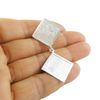 Maria Belen 925 Sterling Silver Reticulated Double Square Dangle Earrings