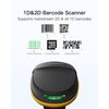 Inateck 2D Barcode Scanner Bluetooth, Barcode Reader with 2.4Ghz Smart Base, Screen Scanning, BCST-54 Black