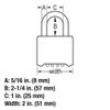 Master Lock 175DLHWD Combination Lock, Brass, 2-1/4 inch Shackle