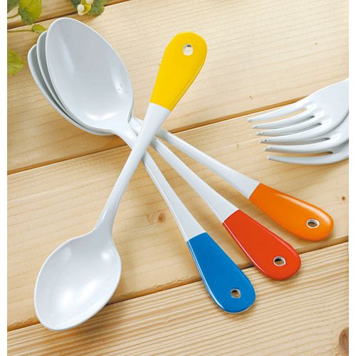 Takakuwa Metal Hollow Cutlery Dessert Spoon Crule Blue