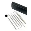 German-Dental Tools,Plaque Remover for Teeth,Dental Hygiene Cleaning Kit,Tooth Scraper Plaque Tartar Remover Cleaner,Dental Pick Scaler Oral Care Tools (Set of 6 Hygiene KIT with Pouch)