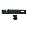 1 x Hasp & staple 150mm 6" safety pattern gate latch lock in epoxy black.