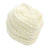 LOUDelephant Hand Knitted Wool Beanie Hat - Plain Cream