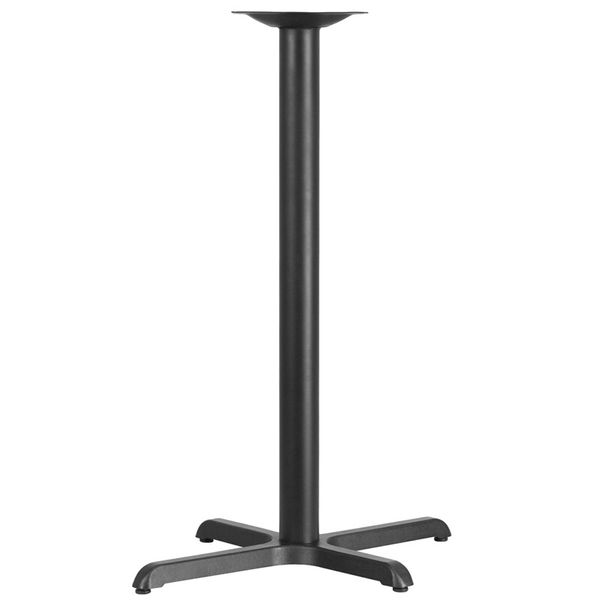 22'' X 30'' Restaurant Table X-Base with 3'' Dia. Bar Height Column