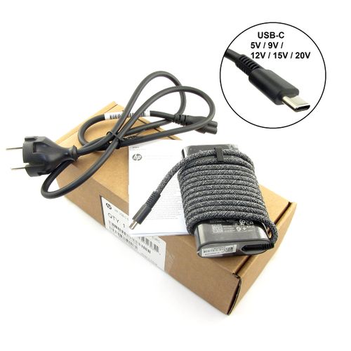 HP - COMM MOBILE ACCESSORIES (MP USB-C 65W Laptop Charger Europe - English Localisatio