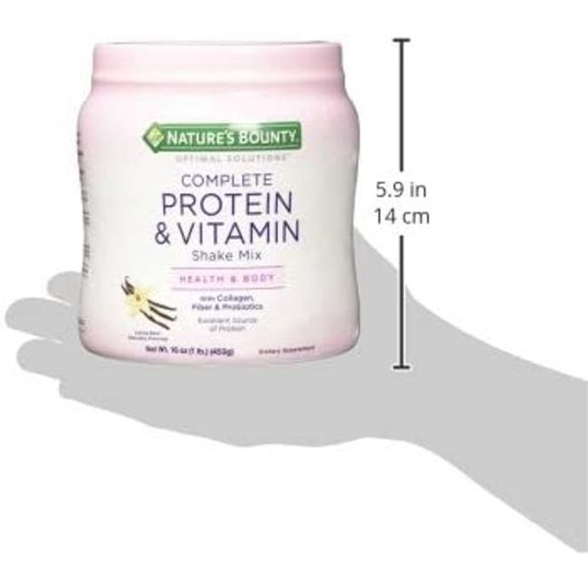 Nature's Bounty Shake Mix, Complete Protein & Vitamin, Vanilla - 16 oz