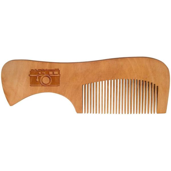 'Vintage Camera' Wooden Comb (HA00049939)