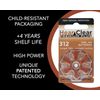 HearClear Size 312 Hearing Aid Batteries (60 Pack) + Battery Holder