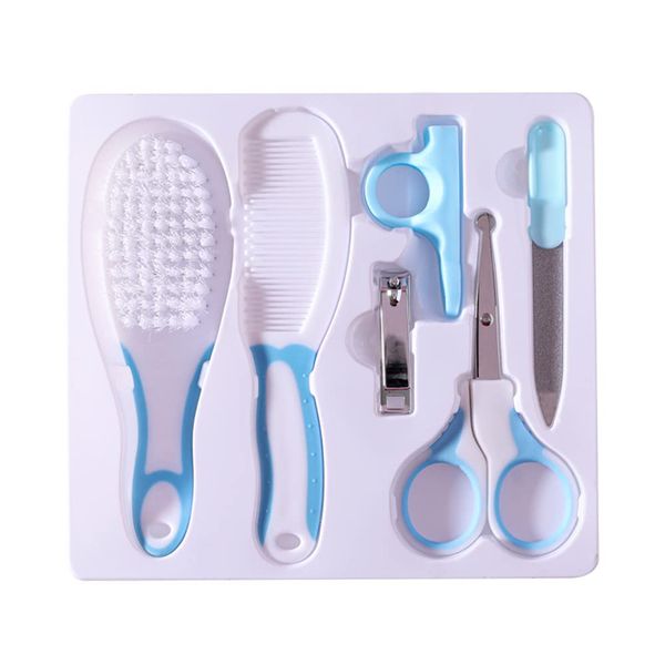 Baby Grooming Kits Newborn,Baby Essentials for Newborn,Soft Brush Baby Care Kits,Round Blunt Tip Scissors,Baby Nail Kits for Newborn Infant Manicure Set- 6 Pcs Baby Healthcare Kits