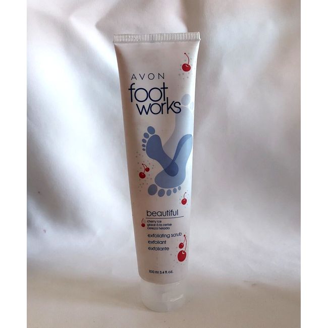 Avon Foot Works Beautiful Lot Cherry Ice Exfoliant 3.4 oz.