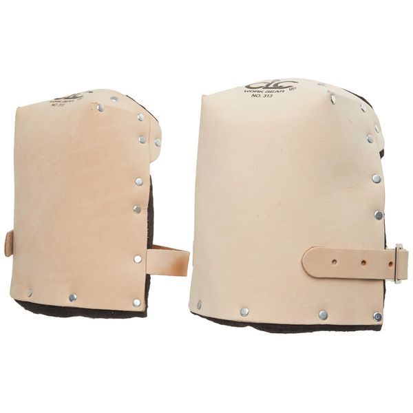 CLC Custom Leathercraft 313 Heavy Duty Leather Kneepads, Double Thick Lining, Tan